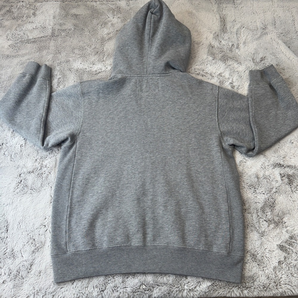 Abercrombie Kids Large Gray Full Zip Hoodie Sweatshirt Applique Logo 92 Patch - Picture 6 of 15